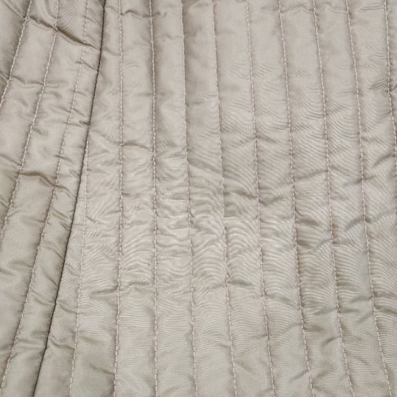 Vintage 70s Quilted Long Coat Rabbit Fur, Sage, US Women's Large (listing as) - Picture 12 of 14